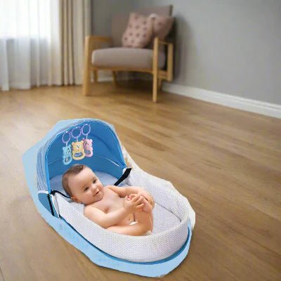 Berceau de Voyage - BabyNest™ - Bleu - Royaume des Bébés