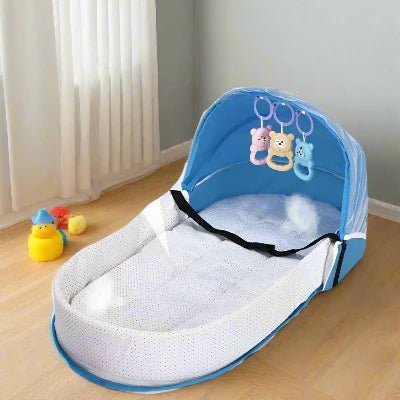 Berceau de Voyage - BabyNest™ - Bleu - Royaume des Bébés