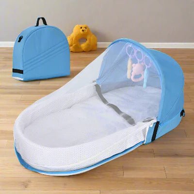 Berceau de Voyage - BabyNest™ - Bleu - Royaume des Bébés