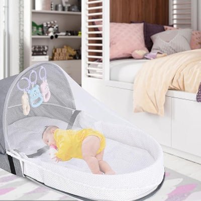 Berceau de Voyage - BabyNest™ - Gris - Royaume des Bébés