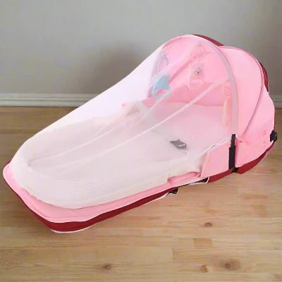 Berceau de Voyage - BabyNest™ - Rose - Royaume des Bébés