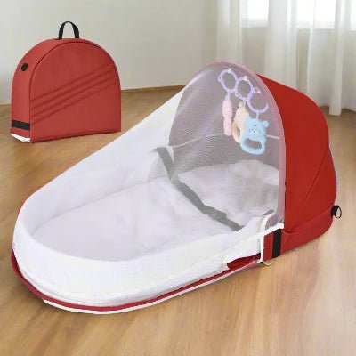 Berceau de Voyage - BabyNest™ - Rouge - Royaume des Bébés