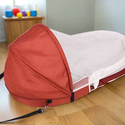 Berceau de Voyage - BabyNest™ - Rouge - Royaume des Bébés