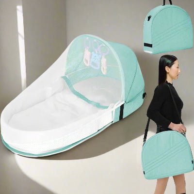 Berceau de Voyage - BabyNest™ - Vert - Royaume des Bébés