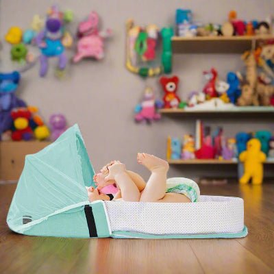 Berceau de Voyage - BabyNest™ - Vert - Royaume des Bébés